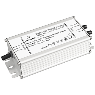 Купить Arlight Блок питания ARPV-UH24100-PFC-0-10V (24V, 4.2A, 100W) (IP67 Металл, 7 лет) 030284