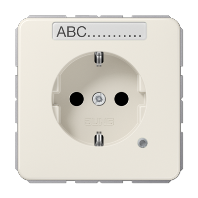 JUNG SCHUKO-розетка с полем для надписи и индикатором, слоновая кость CD1520BFNAKO