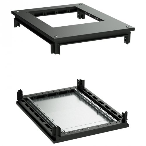 DKC Крыша с фланцем и основание для напольных 19" IT-корпусов ДКС серии CQE 800 x 1200, RAL9005
