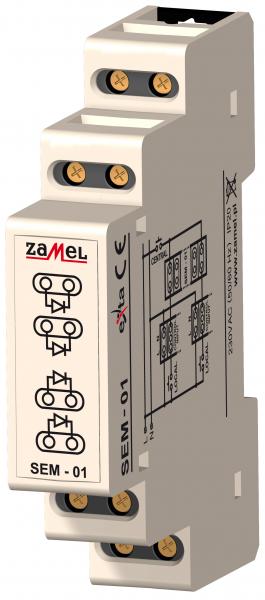Zamel Разделитель входов 4 диода IP20 на DIN рейку SEM-01