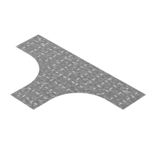 OSTEC Донная вставка для тройника для лотков НЛО 500 мм, толщ. 1,0 мм, Сендзимир цинк