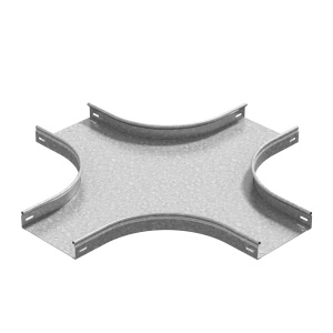 OSTEC Разветвитель крестообразный плавный универсальный к лотку 500х100, толщ. 1,5 мм, Сендзимир цинк