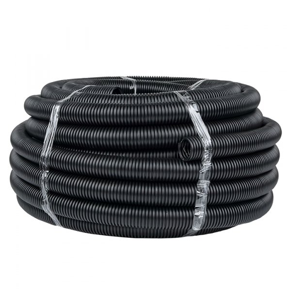 EKF PROxima Труба гофр. ПНД Plast с зондом d40мм (25м.) черная