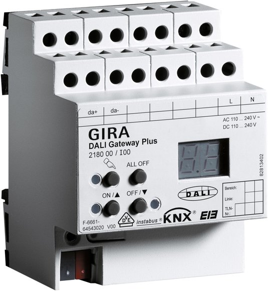 Gira KNX Шлюз DALI instabus KNX/EIB с ручным управлением 218000