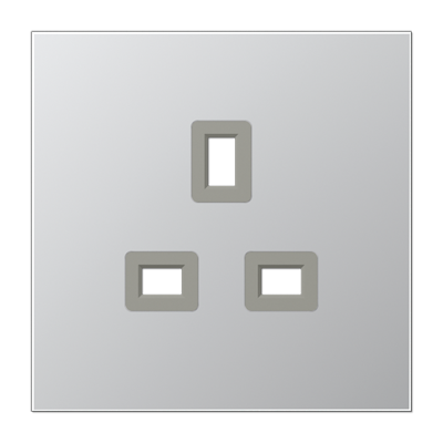 JUNG Накладка розетки БС 13А алюминий BS2521ALPL