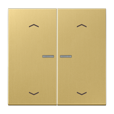 JUNG Клавиша для KNX кнопки, 2 группы, с окошком и символами "стрелки" металл латунь Classic ME102KO5PC