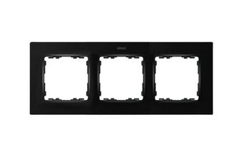 Simon S82 Concept Матовый черный, Рамка на 3 поста 8200637-098