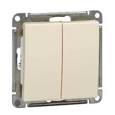 Systeme Electric Wessen 59 Беж Переключатель 2-клавишный 10АХ