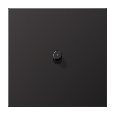 JUNG Центральная плата, 1 пост, 1 тумблер, цилиндр c окошком металл Dark серия LS AL12-0KODR01