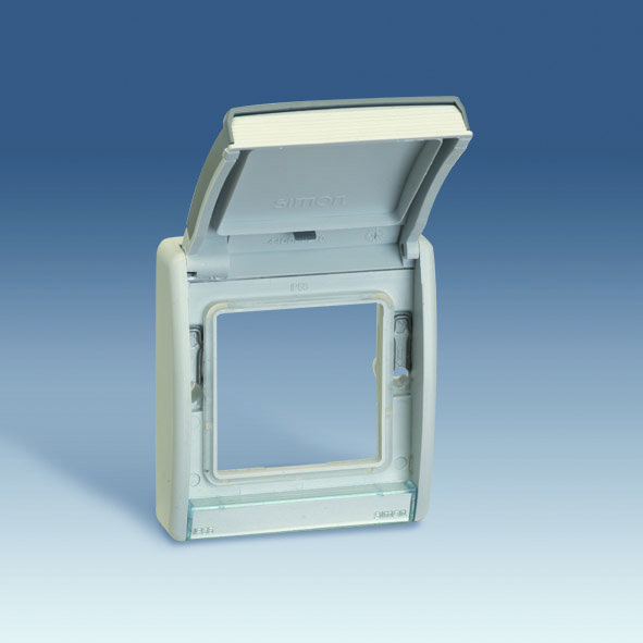 Simon 44 Aqua Серая Рамка 1-ая с крышкой 4400092-035