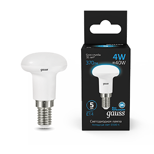 Gauss Лампа R39 4W 370lm 6500K Е14 LED 106001304