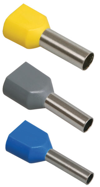 Купить IEK Наконечник-гильза НГИ2 2,5-12 с изолированным фланцем (синий) (поштучно)