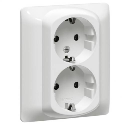 Купить Legrand Galea Life Белый Розетка 2-ая с/з 771030