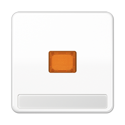 JUNG CD 500/CD plus Белая Клавиша 1-ая с/п с оранжевой линзой с полем для надписи CD590NAKOWW