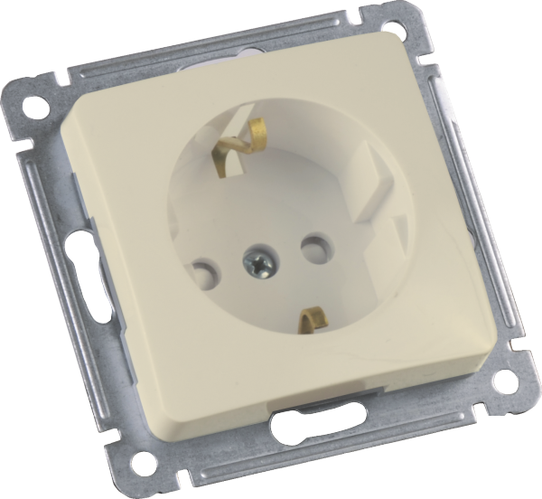 Hegel Мастер внутр Слоновая кость РС16-412-01 Розетка с/з, со шторками, механизм