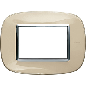 BT Axolute Бежевая карамель Рамка 3 мод эллипс HB4803DA