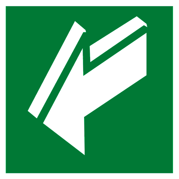 Знак наклейка E19 "Открывать движением на себя" (200x200) фотолюминесцентный ГОСТ 12.4.026-2015 EKF PROxima