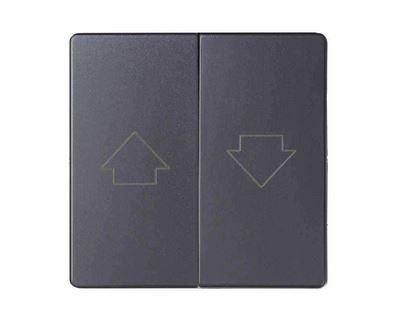 Simon S82 Concept Матовый титан, Клавиша 2-я для жалюзи с блокировкой и пиктограммой "стрелки" 8200028-096