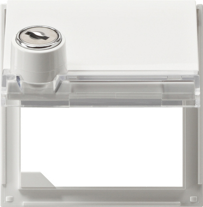 Gira Плата с крышкой с замком и полем для надписи (однотипные замыкания) 069766