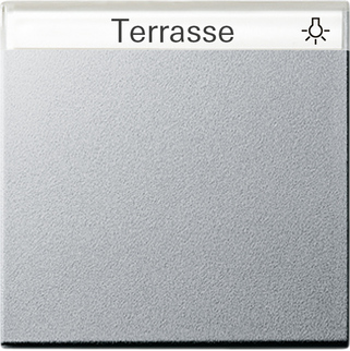 Gira S-55 Алюминий Клавиша 1-ая с полем для надписи 029926