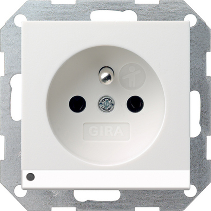 Gira Розетка с зазем штыр защ от дет LED подс 117227