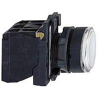 Купить SE XB5 Кнопка 22мм 230-240В с подсветкой, белая (XB5AW31M5)