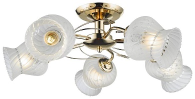 VELANTE 729-307-05 Люстра потолочная Золото/Белый E27 5*60W
