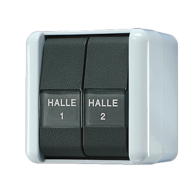 JUNG Выключатель сдвоенный универсальный для накладного монтажа IP44 809NAW