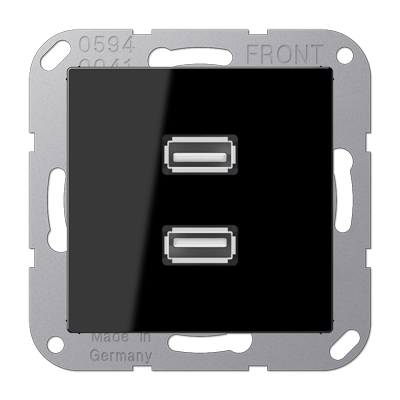 JUNG Мультимедиа разъём, чёрный MAA1153SW