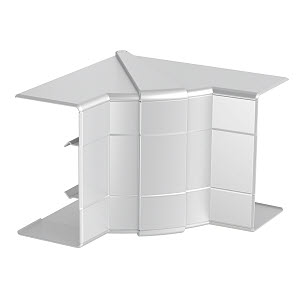 Купить OBO Bettermann Угол внутренний кабель-канала Rapid 45-2 регулируемый 53x100 мм, поликарбонат/АВС, алюминиевый цвет 6113074