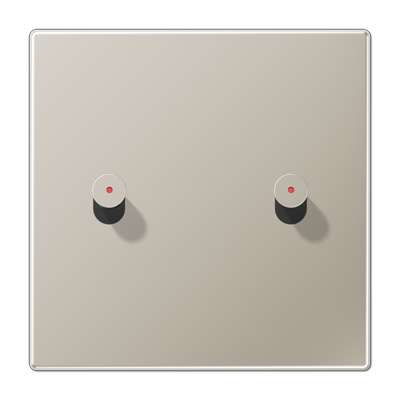 JUNG Центральная плата, 1 пост, 2 тумблера, конус с окошком металлическое исполнение нержавеющая сталь серия LS ES12-5KOK1