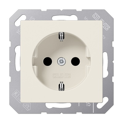 JUNG Слоновая кость Штепсельная розетка Schuko 16A 250V с защитой от детей A1520KI