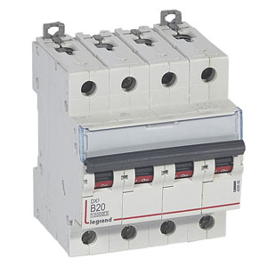 Купить Legrand DX3 Автоматический выключатель 4P 20A (B) 10kA/16kA 409066