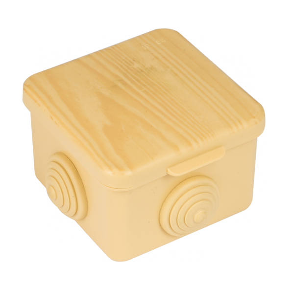 EKF PROxima Коробка распаячная КМР-030-036 пылевлагозащитная, 4 мембранных ввода (65х65х50) светлое дерево