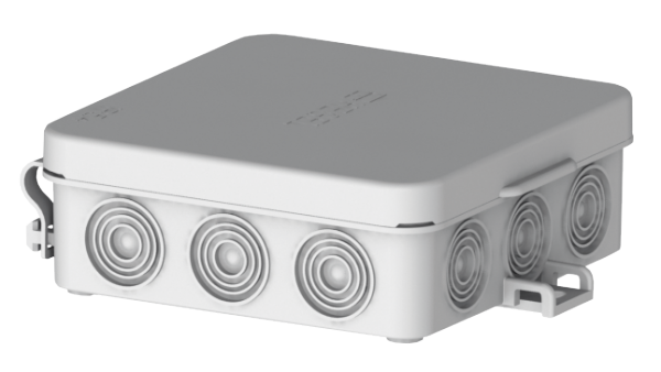 Hegel Коробка разветвительная д/откр монтажа с 12 мембранными вводами, внутр разм 87x87x31 мм, IP54 КР2503