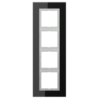 JUNG LS Plus Стекло Черное Рамка 4-ая LSP984GLSW