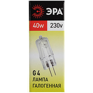 Купить ЭРА G4-JCD-40W-230V-CL (галоген, капсула, 40Вт, нейтр, G4)