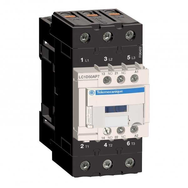 SE Contactors D Telemecanique Контактор 3P Everlink 440В, 50A, 3НО сил.конт. катушка 230В АС LC1D50AP7
