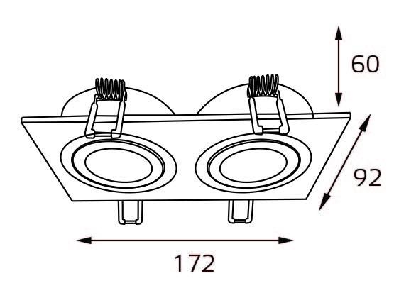 Купить ITALLINE M02-026021 white светильник встраиваемый