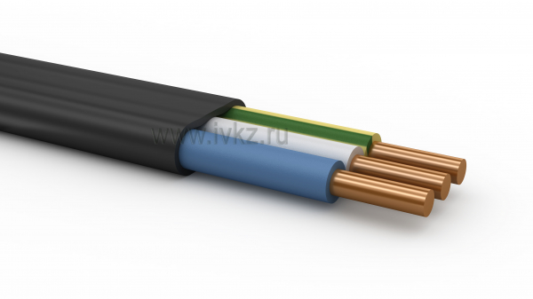 Кабель силовой с ПВХ изоляцией плоский ВВГ-Пнг(А) -LSLTx 3х1,5 ок(N,PE)-0,66 (100м) Кабэкс ВВГ-Пнг(А)-LSLTx 3*1,5 ок(N,PE)-0,66