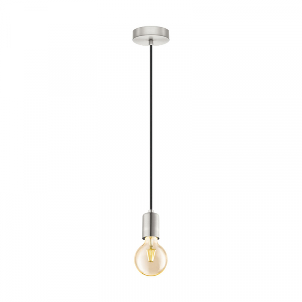 Eglo 32522 Подвес YORTH, 1х60W (E27), 100, H2000, сталь, никель матовый Eglo 32522 Подвес YORTH, 1х60W (E27), 100, H2000, сталь, никель матовый