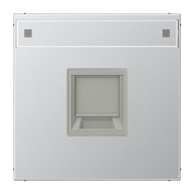 JUNG Плата (фиксация защёлкиванием) с полем для надписи для одного модуля металл алюминий AL1969-1NAWE