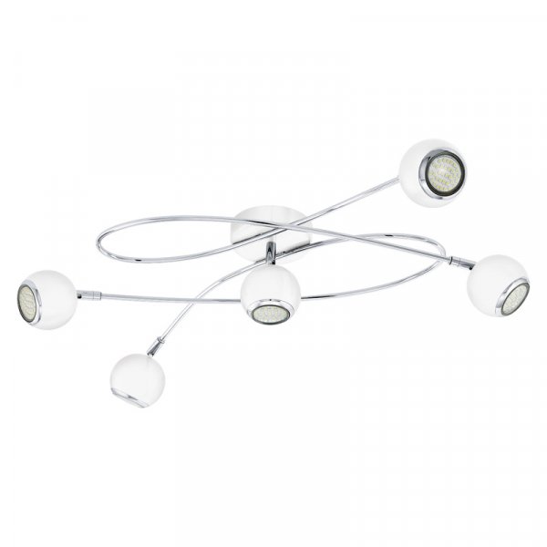 Eglo Люстра LED LOCANDA, 5х3W (GU10), сталь, белый/хром 94252