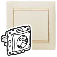 Купить Legrand DIY Valena Крем Розетка 1-ая с/з с защитными шторками 695613