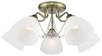 VELANTE 727-507-05 Люстра потолочная Бронза/Белый E27 5*60W