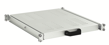 DKC Полка 1U выдвижная перфорированная, глубина 485мм для напольных 19" IT-корпусов ДКС серии CQE, RAL7035