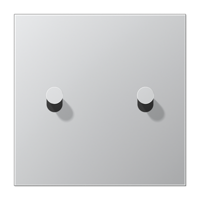 JUNG LS1912 Алюминий Центральная плата, 1 пост, 2 тумблера,конус; метал. исполнение AL12-5K0