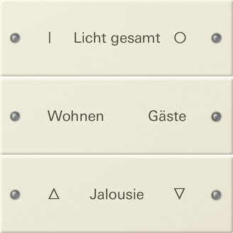 Gira Instabus System 55 Гравировка Набор клавиш 3-местн. 220301