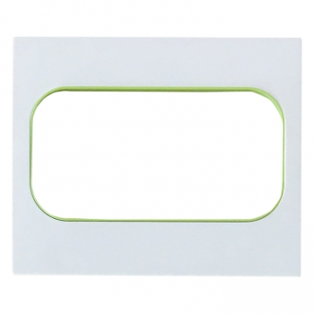 EKF PROxima Стокгольм Белый Линия зеленая Рамка для розетки 2-ой