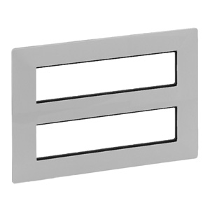 Купить Legrand Valena LIFE Алюминий Рамка для модульных устройств Mosaic 2x4x2 модуля 752346